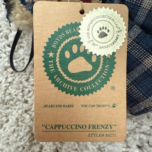 BOYDS BEARS “Cappuccino Frenzy” 20th Anniversary - Picture 4 of 5